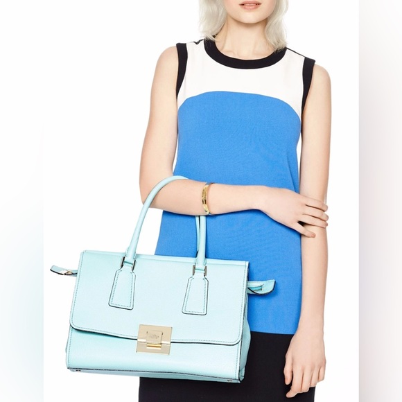 KATE SPADE AMELIA STREET JOANA Cloud Blue ITALIAN LEATHER...